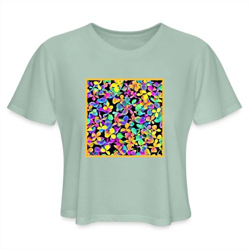 Stylish Foliage Leafy Elegance - Women's Cropped T-Shirt