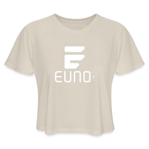EUNO LOGO POTRAIT WHITE - Women's Cropped T-Shirt
