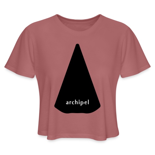 archipel_black on black - Women's Cropped T-Shirt