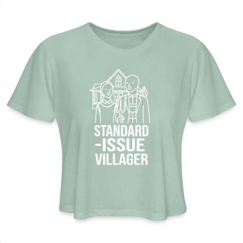 Standard-Issue Villagers (White on Color) - Women's Cropped T-Shirt