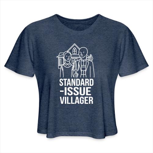 Standard-Issue Villagers (White on Color) - Women's Cropped T-Shirt