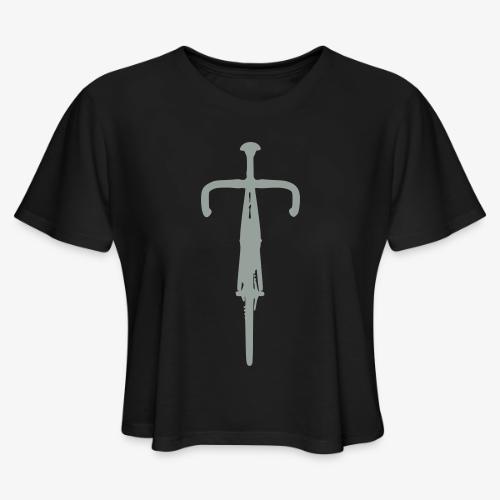 bike_front_view_small - Women's Cropped T-Shirt