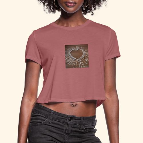 Point shoe heart by BalletConsultant - Women's Cropped T-Shirt