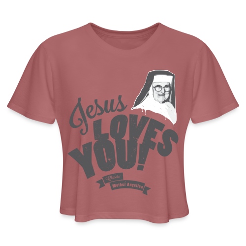 Classic Mother Angelica Dark - Women's Cropped T-Shirt