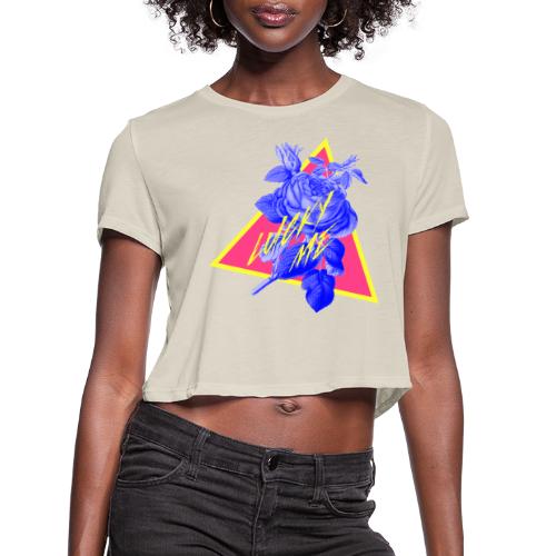 neon flower - Women's Cropped T-Shirt