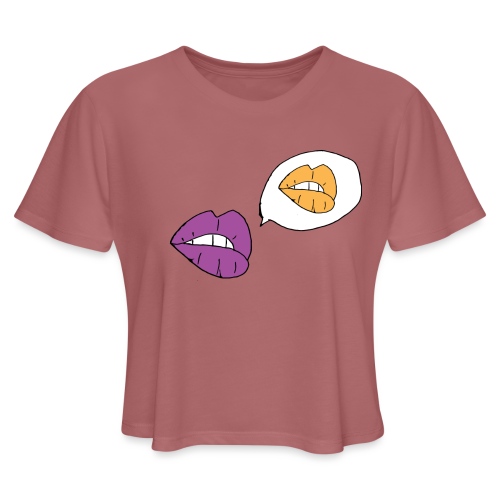 Lips - Women's Cropped T-Shirt