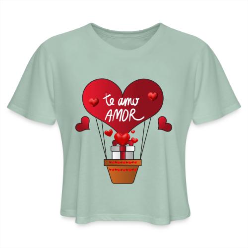 Fashion Valentine's Day Hearts, Gifts February 14 - Women's Cropped T-Shirt
