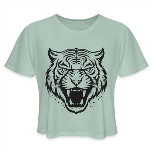 Wild Tiger Fashion, the fury of the feline tiger. - Women's Cropped T-Shirt