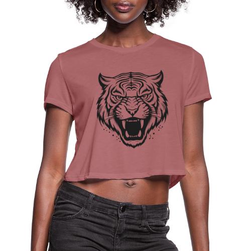 Wild Tiger Fashion, the fury of the feline tiger. - Women's Cropped T-Shirt