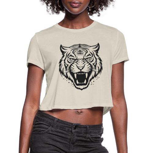 Wild Tiger Fashion, the fury of the feline tiger. - Women's Cropped T-Shirt