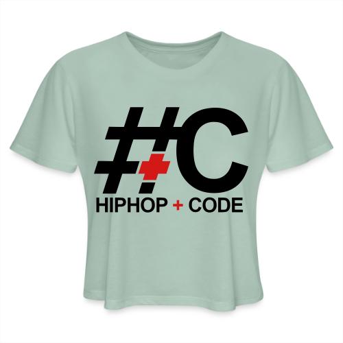 hiphopandcode-logo-2color - Women's Cropped T-Shirt