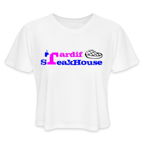 Tardif SteakHouse Blue Pink - Women's Cropped T-Shirt