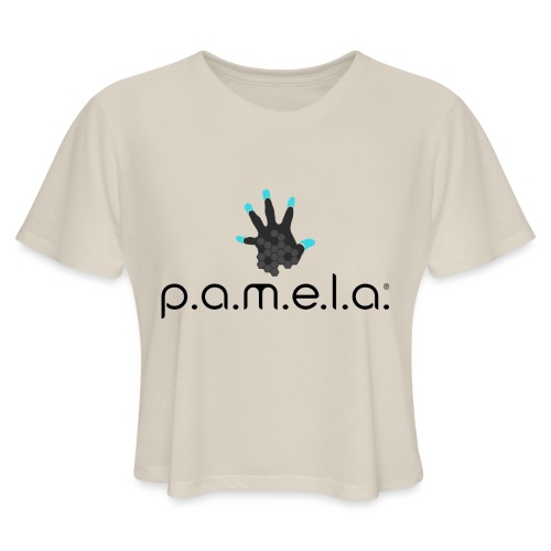 P.A.M.E.L.A. Logo Black - Women's Cropped T-Shirt