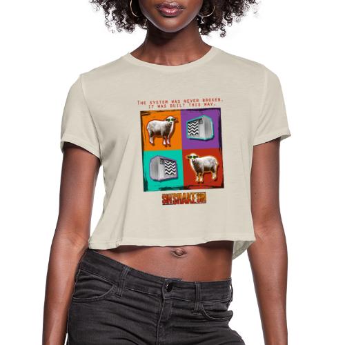 Sheep TV (The System Was Never Broken) - Women's Cropped T-Shirt