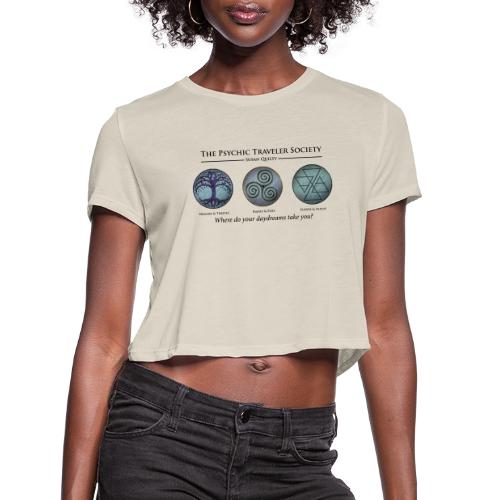 The Psychic Traveler Society (Emblems) - Women's Cropped T-Shirt