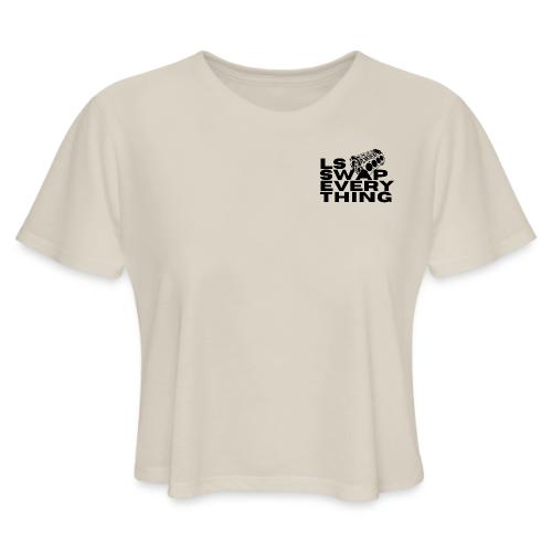 LS Swap Everything (Front & Back) - Women's Cropped T-Shirt
