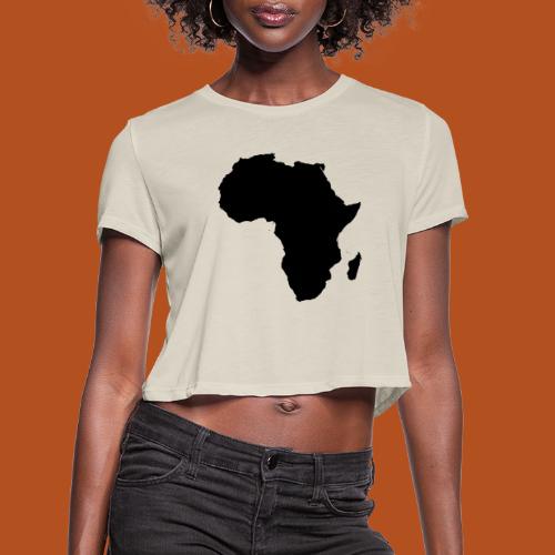 Africa map silhouette - Women's Cropped T-Shirt