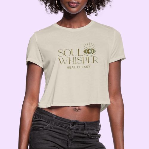 Soul Whisper - Metallic Design - Women's Cropped T-Shirt