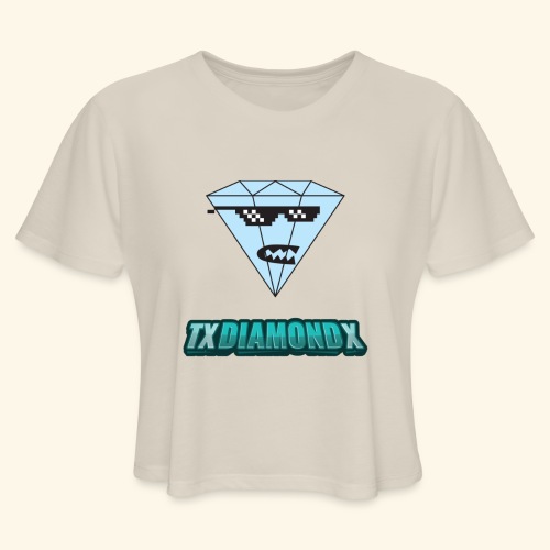 Txdiamondx Diamond Guy Logo - Women's Cropped T-Shirt