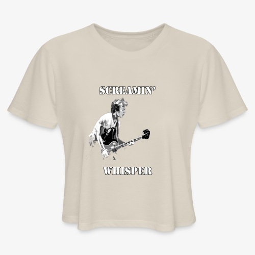 Screamin' Whisper Filth Design - Women's Cropped T-Shirt