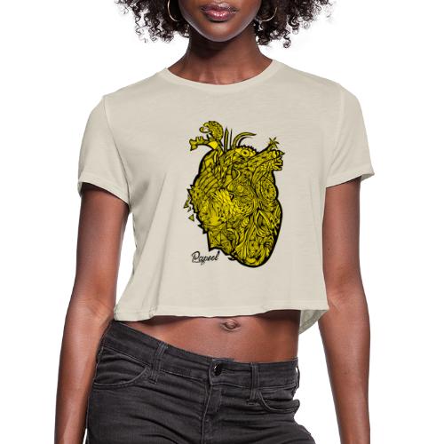 Papeel Tribeart - Yellow - Women's Cropped T-Shirt
