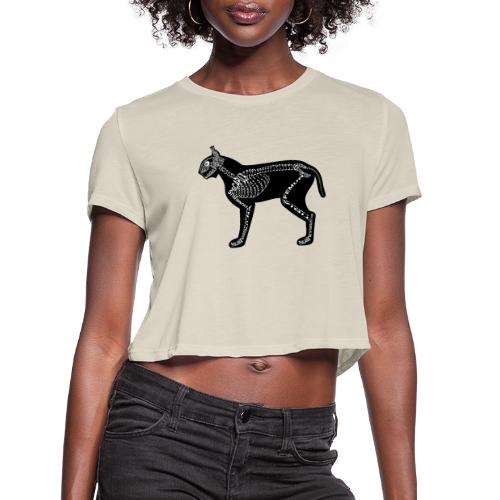 Skeleton Lynx - Women's Cropped T-Shirt