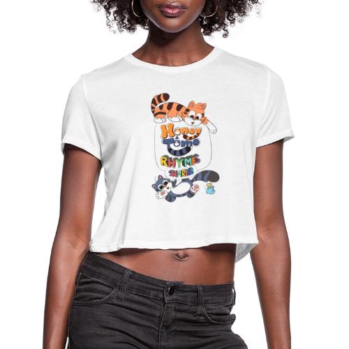 Honey and Tomo Rhymes Sharing - Women's Cropped T-Shirt