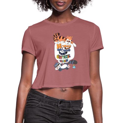 Honey and Tomo Rhymes Sharing - Women's Cropped T-Shirt