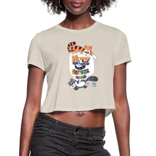 Honey and Tomo Rhymes Sharing - Women's Cropped T-Shirt