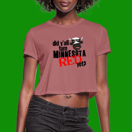 Turn Minnesota Red - Women's Cropped T-Shirt