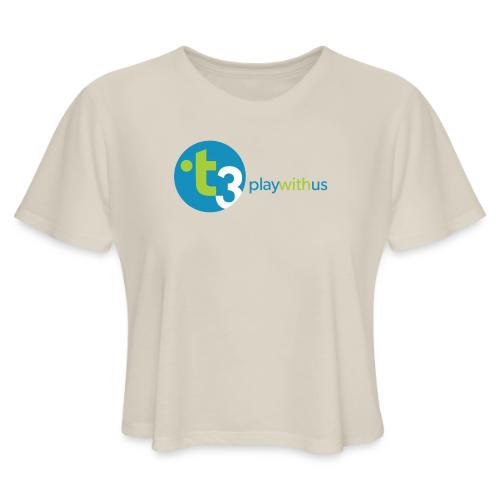 Play With Us (Tri-Color Logo) - Women's Cropped T-Shirt
