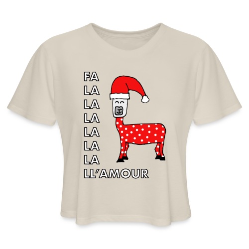 Christmas llama. - Women's Cropped T-Shirt