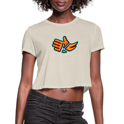 Kevinsmak Minimalist T-Shirt Design - Women's Cropped T-Shirt