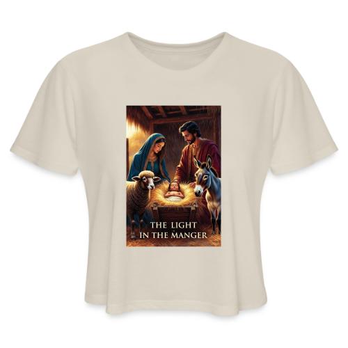 Nativity Manger T-Shirt - Women's Cropped T-Shirt