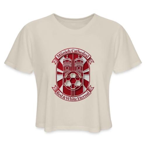 Munich Cathedral T Shirt, German Football Fan Gift - Women's Cropped T-Shirt