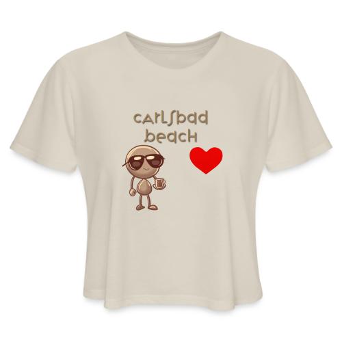 Smoon City_Carlsbad Beach - Women's Cropped T-Shirt