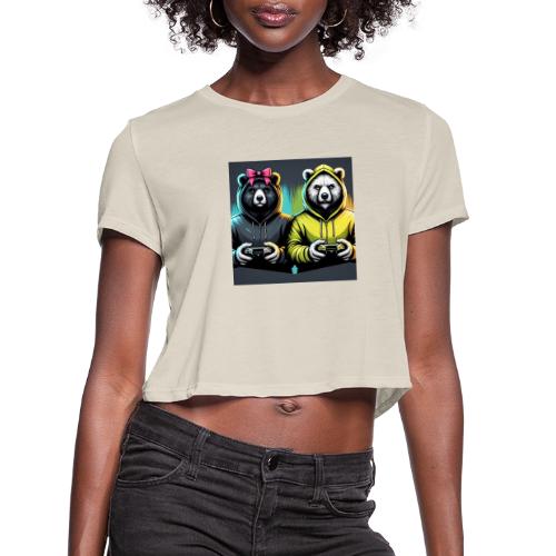 Gamer Bears - Women's Cropped T-Shirt