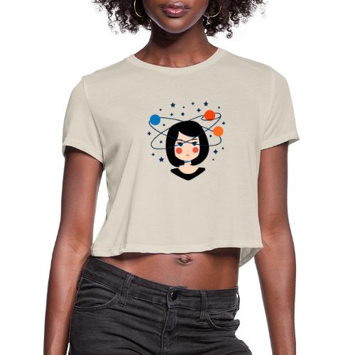 Spaced Out Girl – Mouse Pad - Women's Cropped T-Shirt