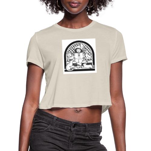 Reading to Animals - Women's Cropped T-Shirt