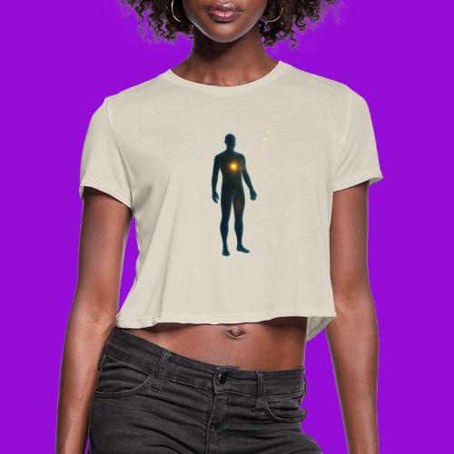 Glowing Chest Personl - Women's Cropped T-Shirt