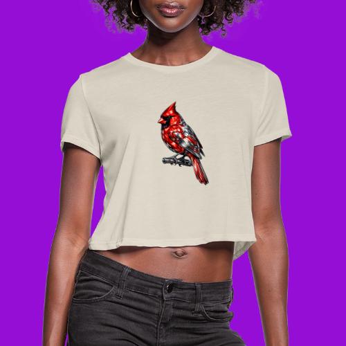 Silver Cardinal - Women's Cropped T-Shirt