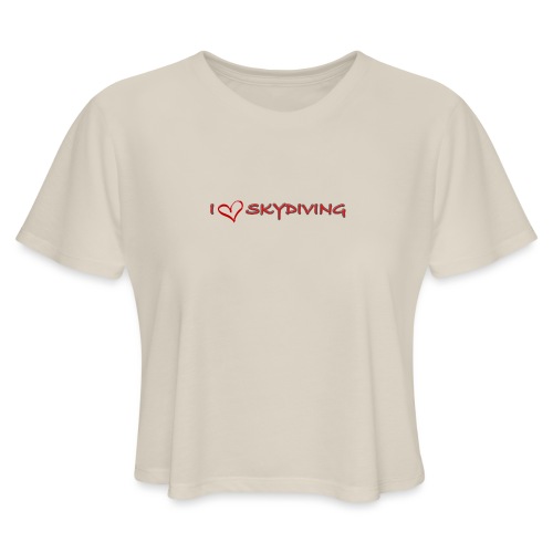 I love skydiving T-shirt/BookSkydive - Women's Cropped T-Shirt