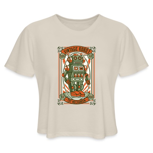Vintage Toy Robot - Women's Cropped T-Shirt