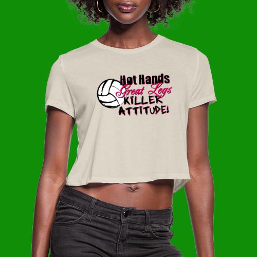 Hot Hands Volleyball - Women's Cropped T-Shirt