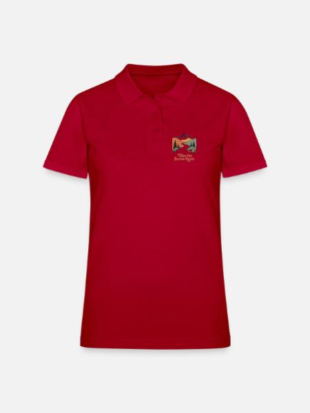 Take the Scenic Route - Women's Pique Polo Shirt - cherry red - Front