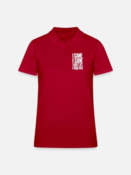 I Came I Saw I Didn't Get A Squat Rack T-Shirt - Women's Pique Polo Shirt - cherry red - Front