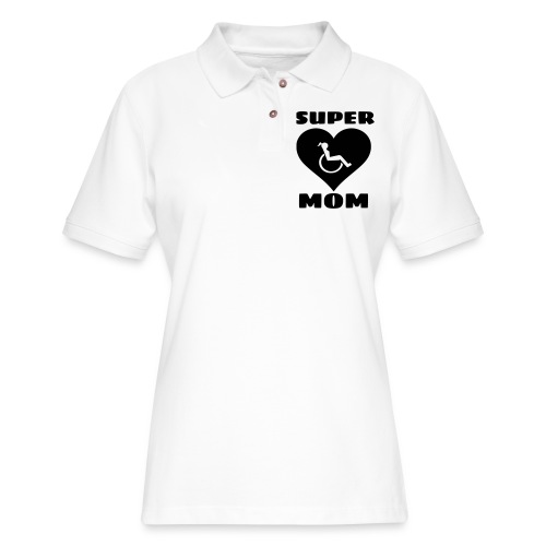 Super wheelchair mom, super mama - Women's Pique Polo Shirt