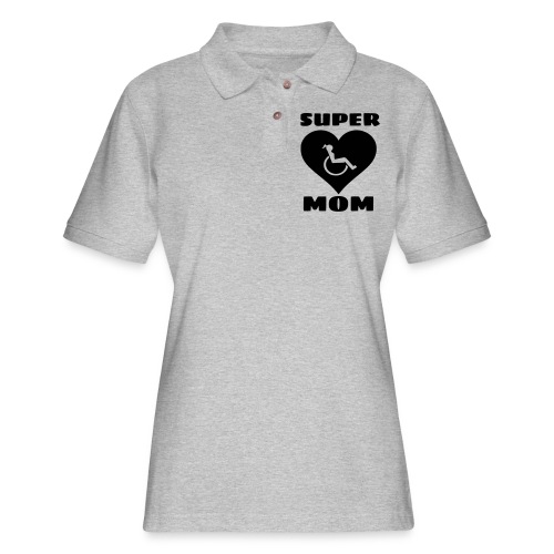Super wheelchair mom, super mama - Women's Pique Polo Shirt