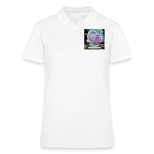 Lila Bloom | Double Floral Eco-Inspired Art - Women's Pique Polo Shirt
