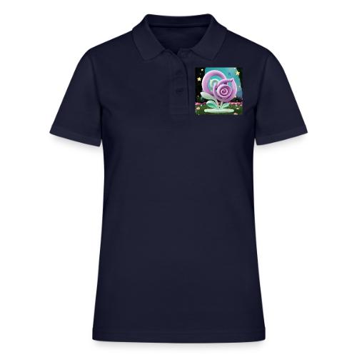 Lila Bloom | Double Floral Eco-Inspired Art - Women's Pique Polo Shirt
